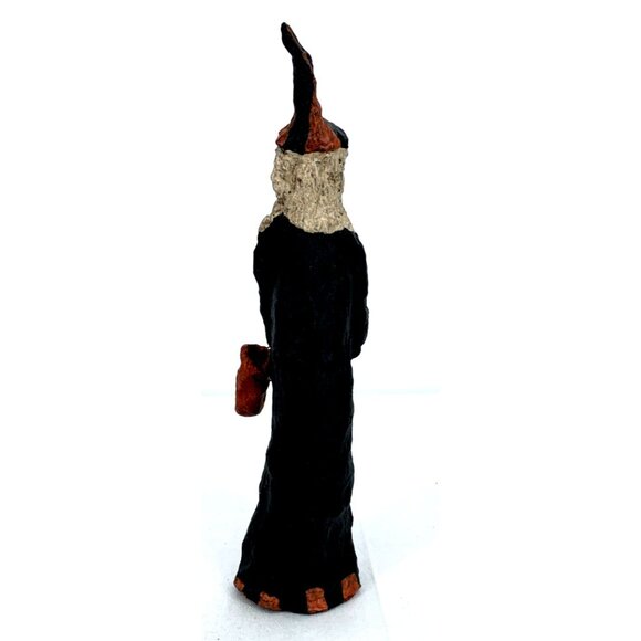 Primitive Folk Art Kitchen Witch Wart on Nose Composite Hand Crafted 9.75" - Picture 3 of 7